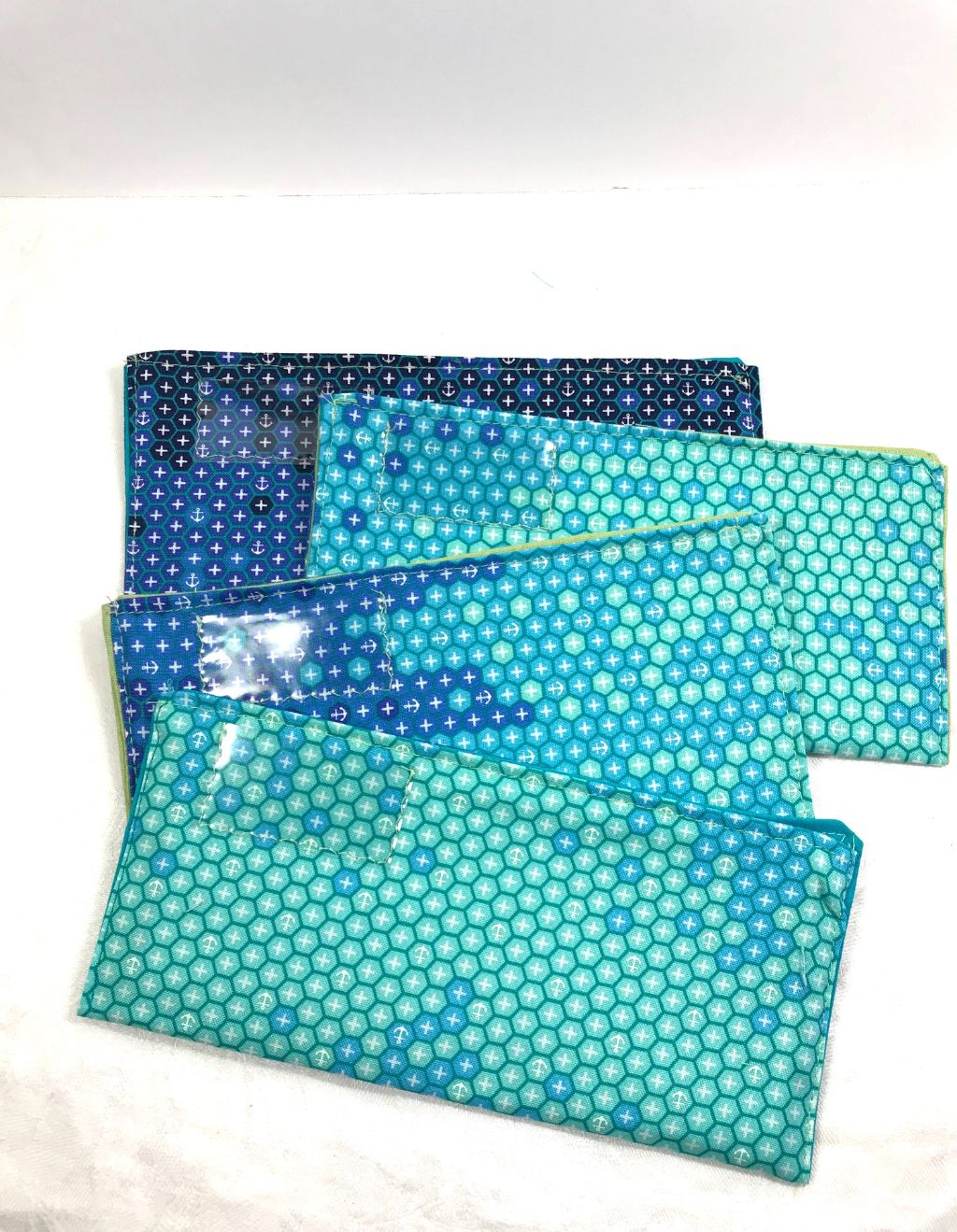 Wallet Organizer Complete System Blue Paisley