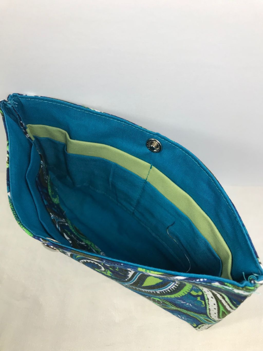 Wallet Organizer Complete System Blue Paisley