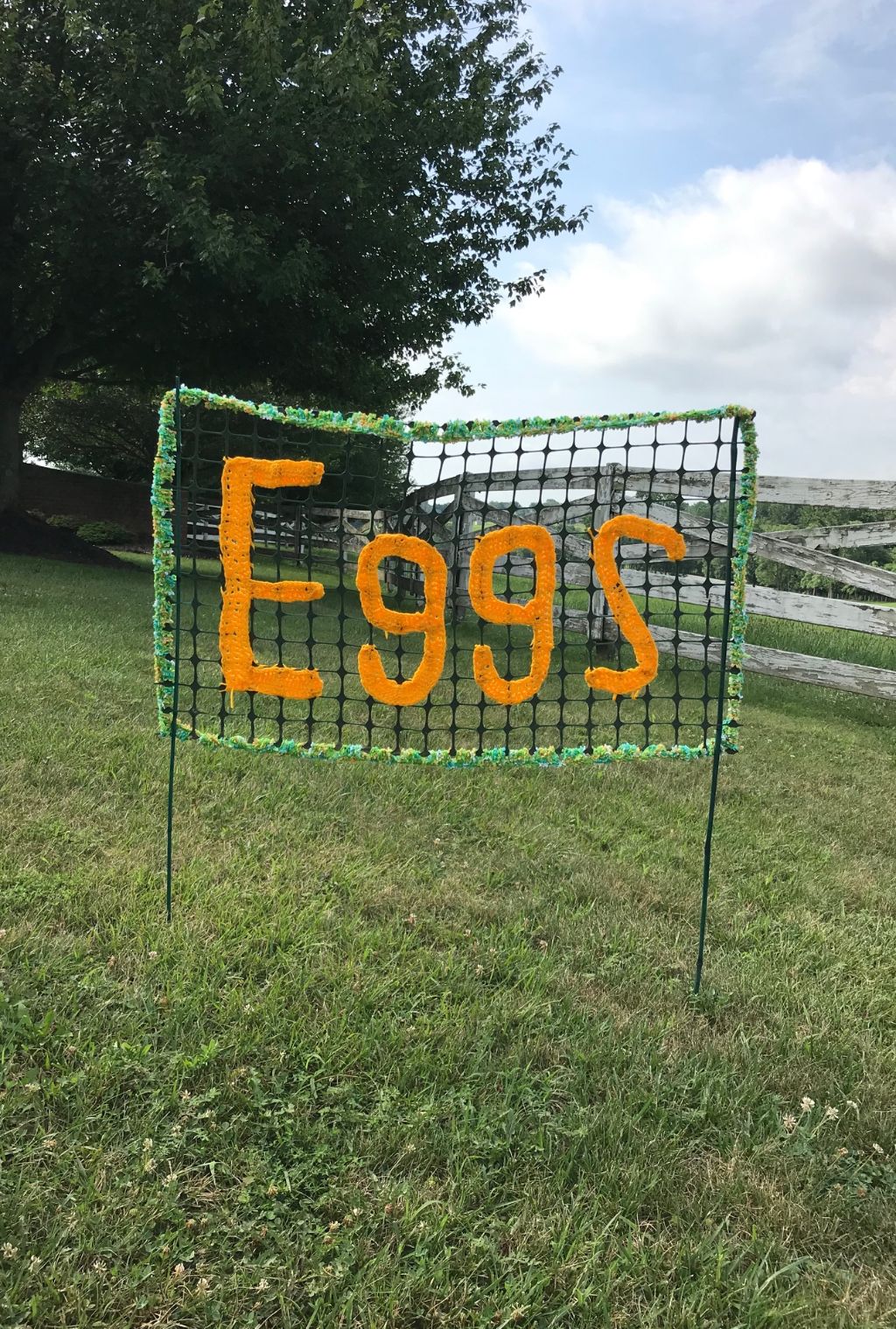 Custom Roadside Signs ,Yarn Signs to Hang or Stake,  Colorful Yarn Bomb Signs