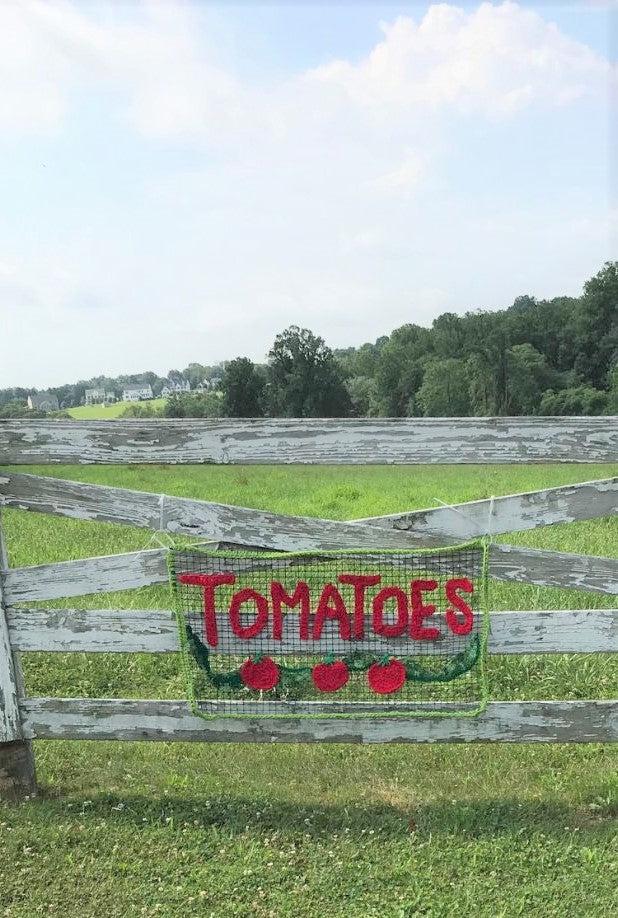 Roadside Signs ,Yarn Signs to Hang or Stake,  Colorful Yarn Bomb Signs