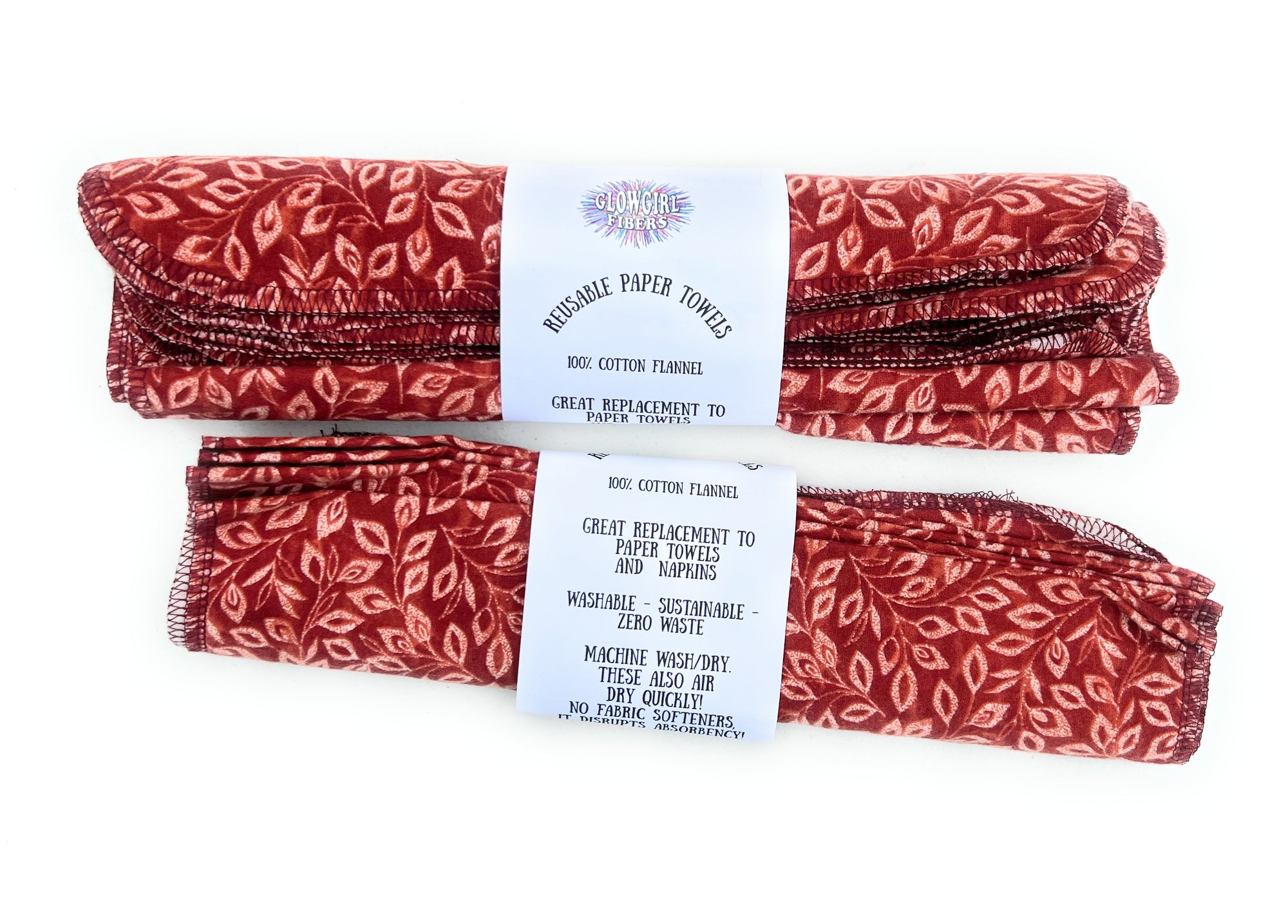 Non Paper Towels Napkins Rust Vinery Large 10" x 12"  in a 6 pack