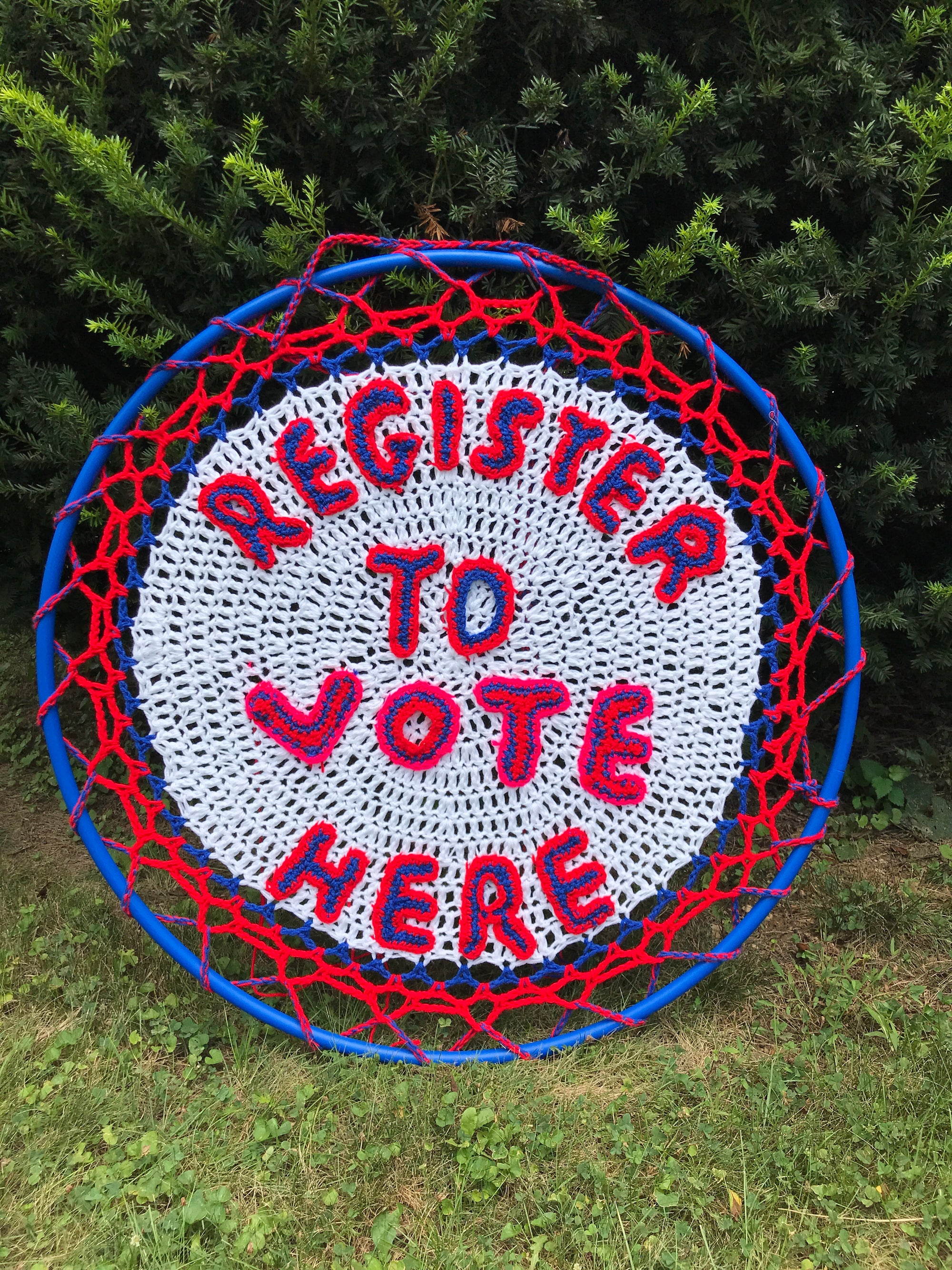 Hang it!  Wear it! Rally and Protest Sign to wear!  36” round hula hoop Create your own Sign!