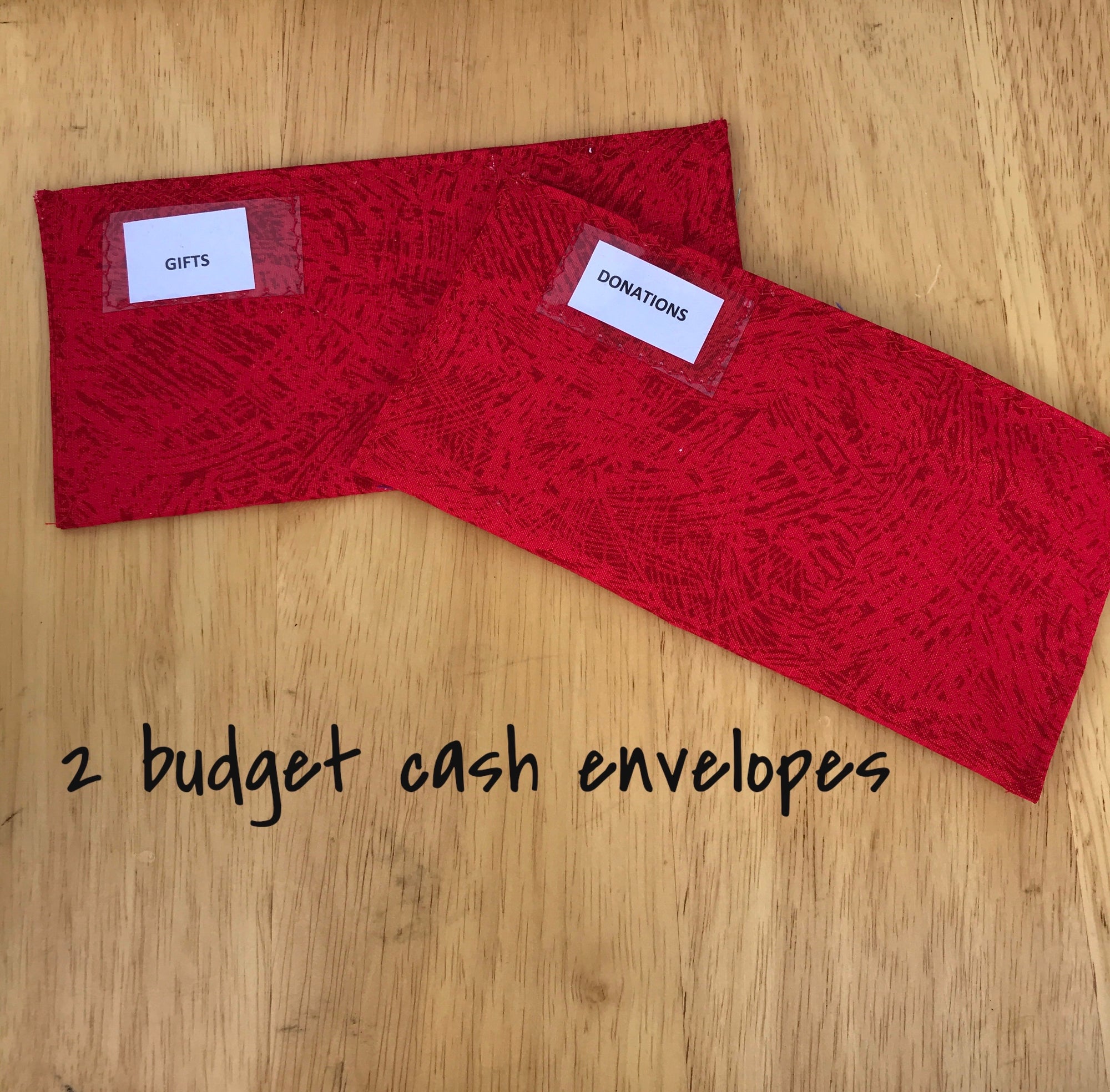 Budget Wallet Organizer System Houndstooth with Red