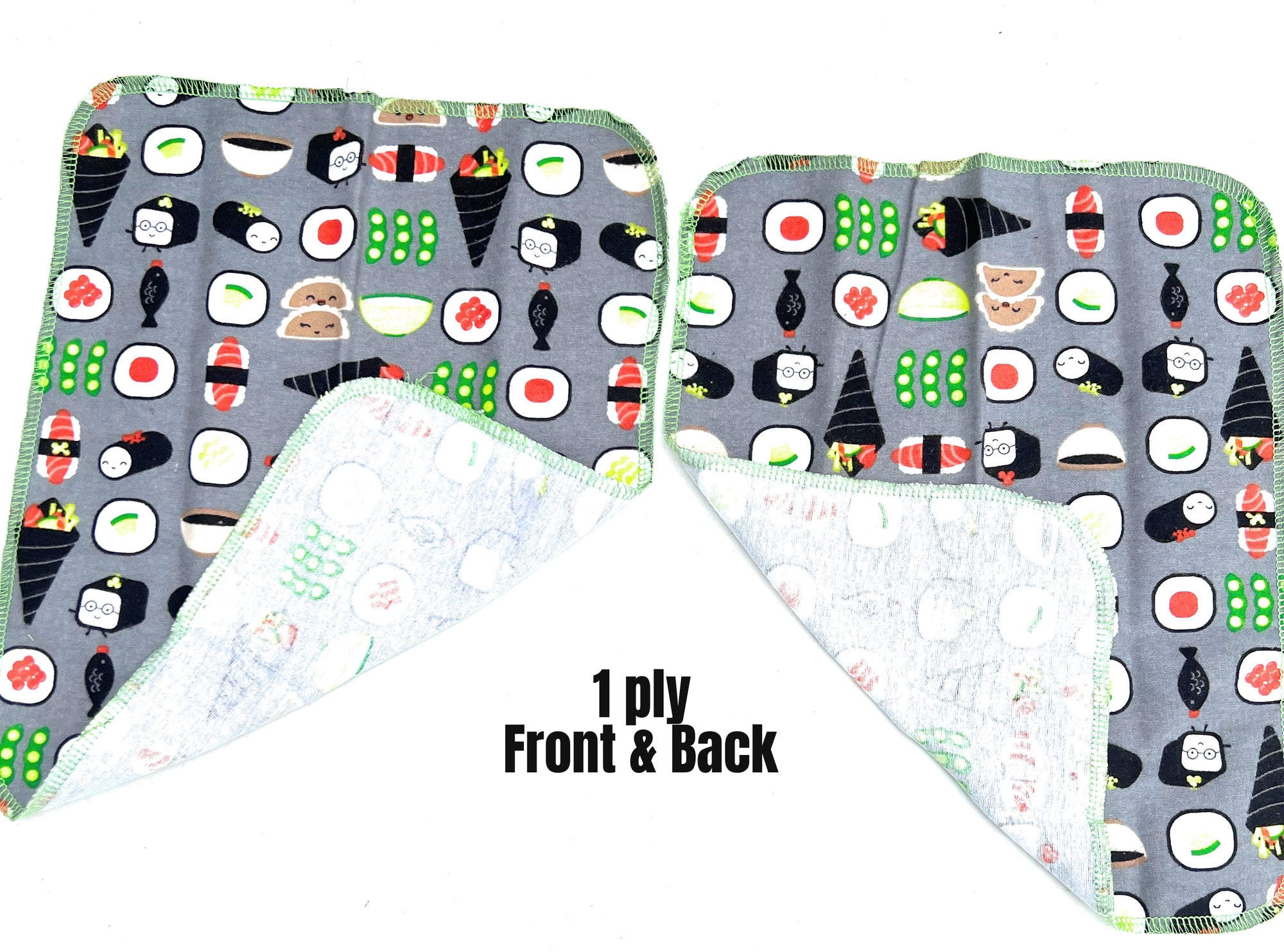 Non Paper Towels Napkins Sushi   Large 10" x 12"  in a 6 pack
