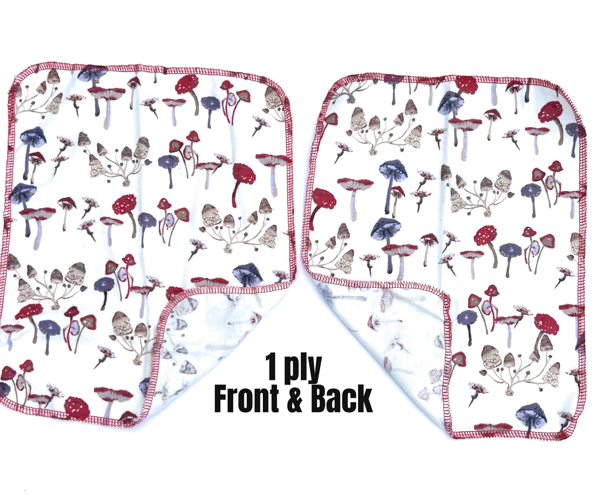 Non Paper Towels Napkins Mushrooms  Large 10" x 12"  in a 6 pack