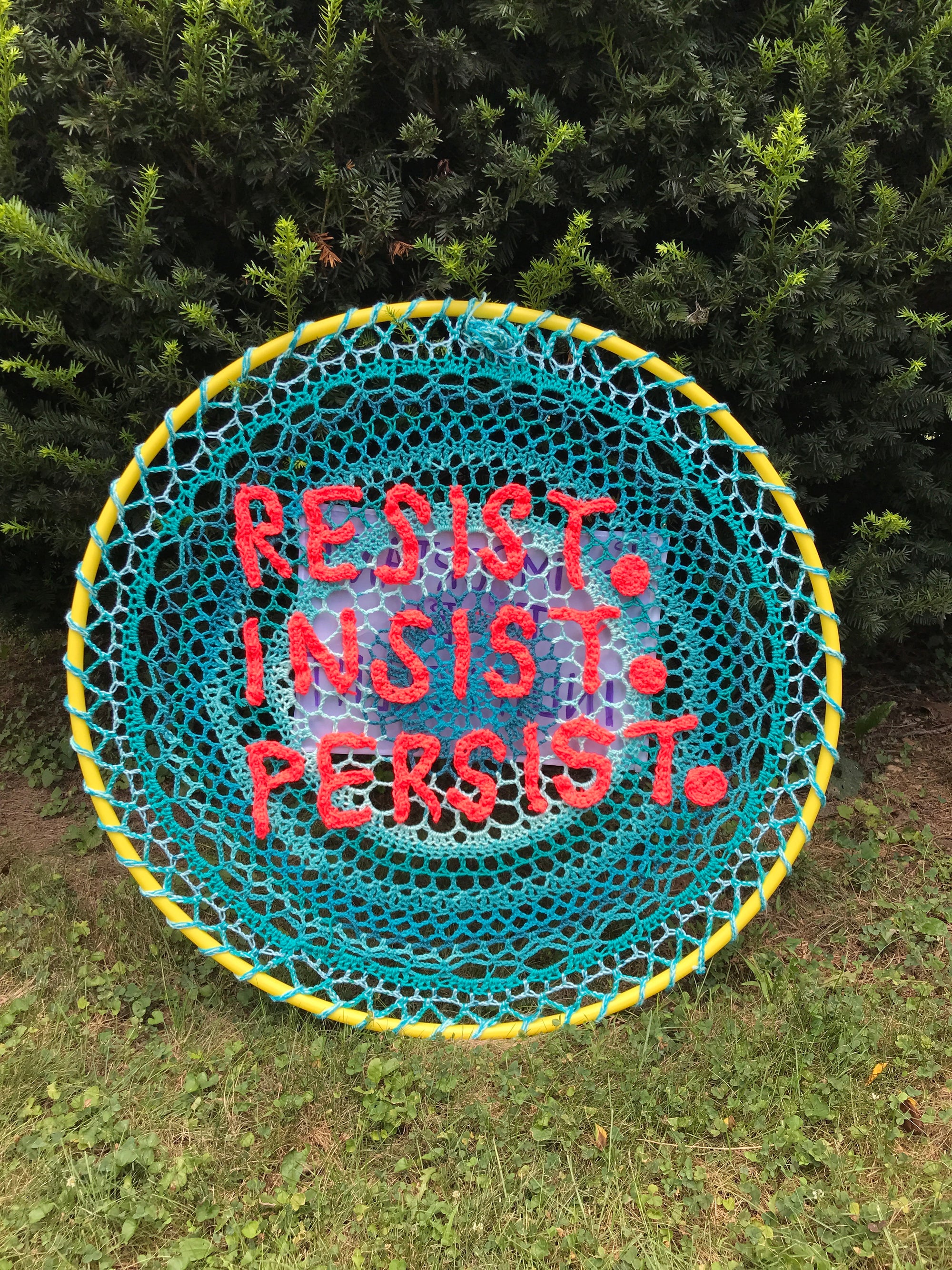 Hang it!  Wear it! Rally and Protest Sign to wear!  36” round hula hoop Create your own Sign!