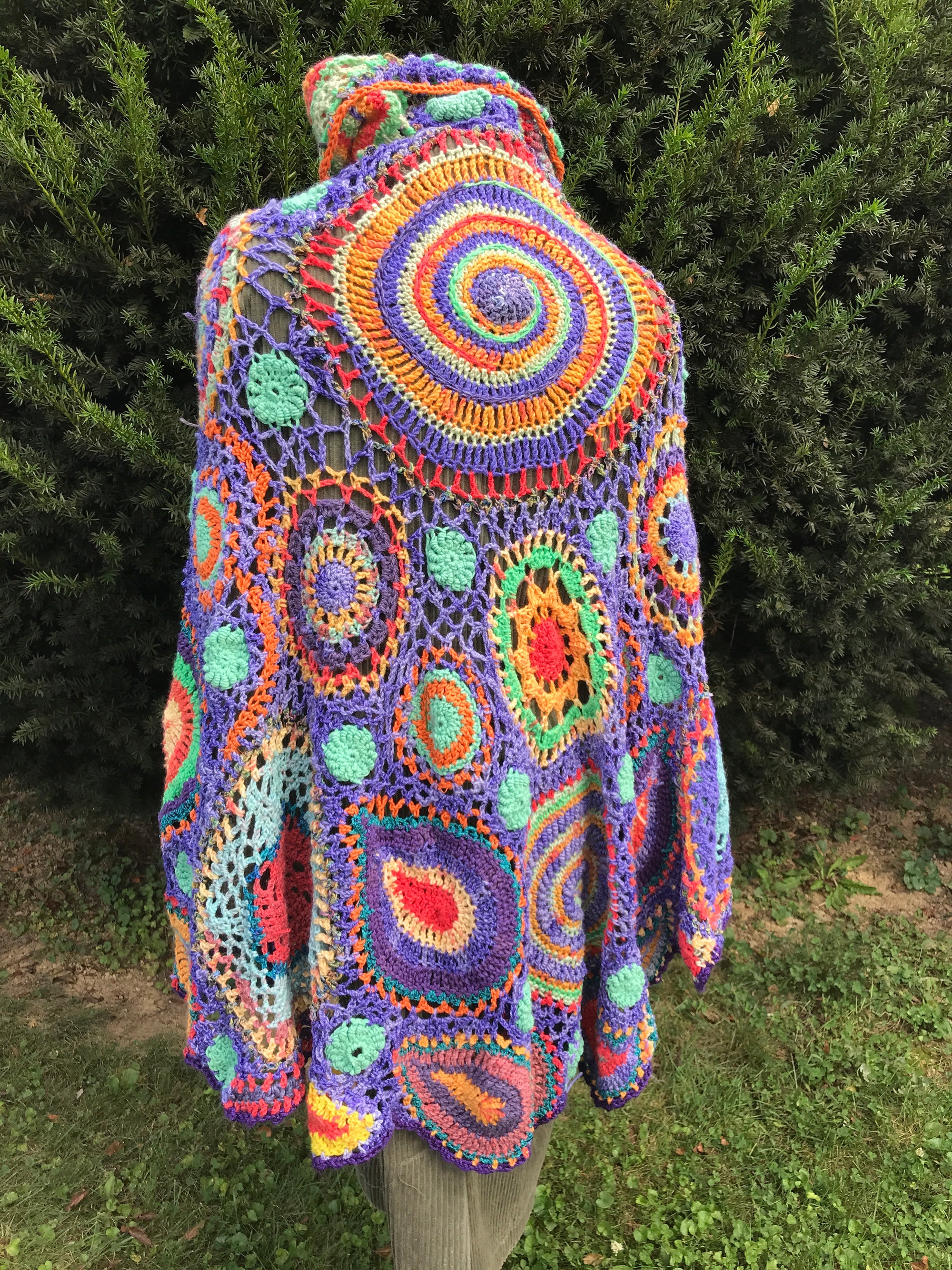 Free Form Crochet Jacket Poncho