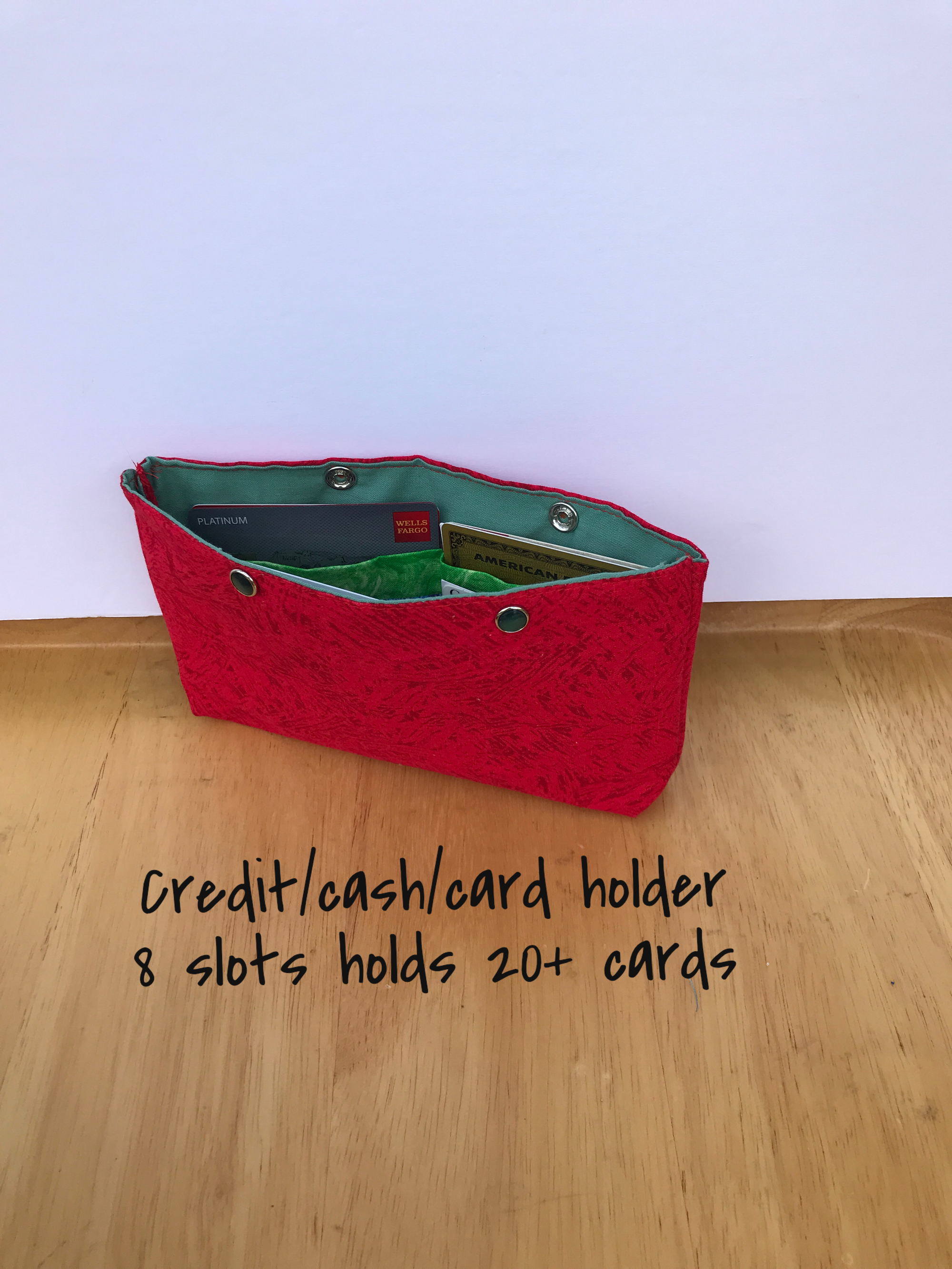 Budget Wallet Organizer System Houndstooth with Red