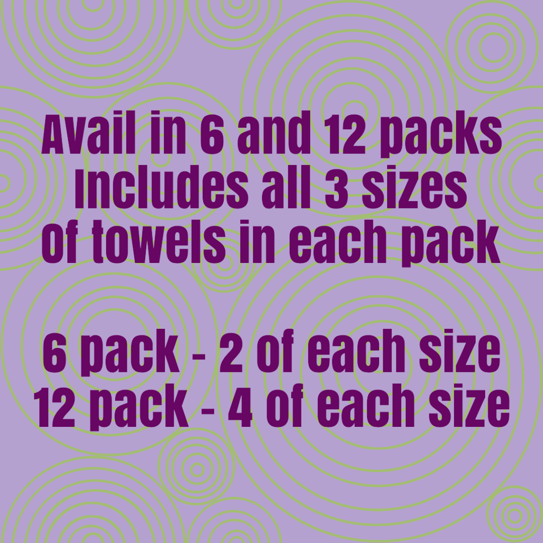 Reusable Non Paper Towel Set - 3 sizes towels