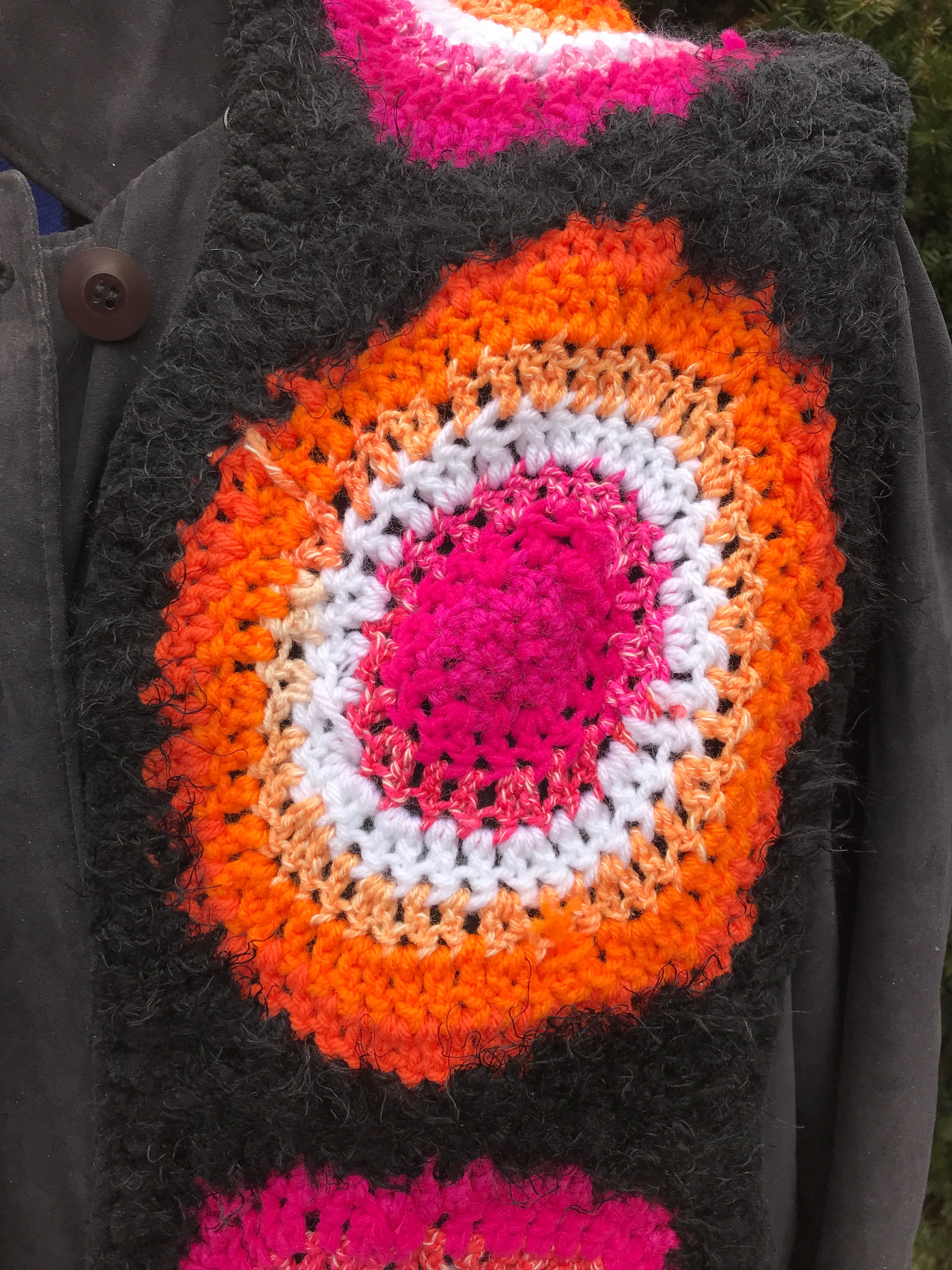 Scarf Orange and Pink Circles - Lesbian Pride