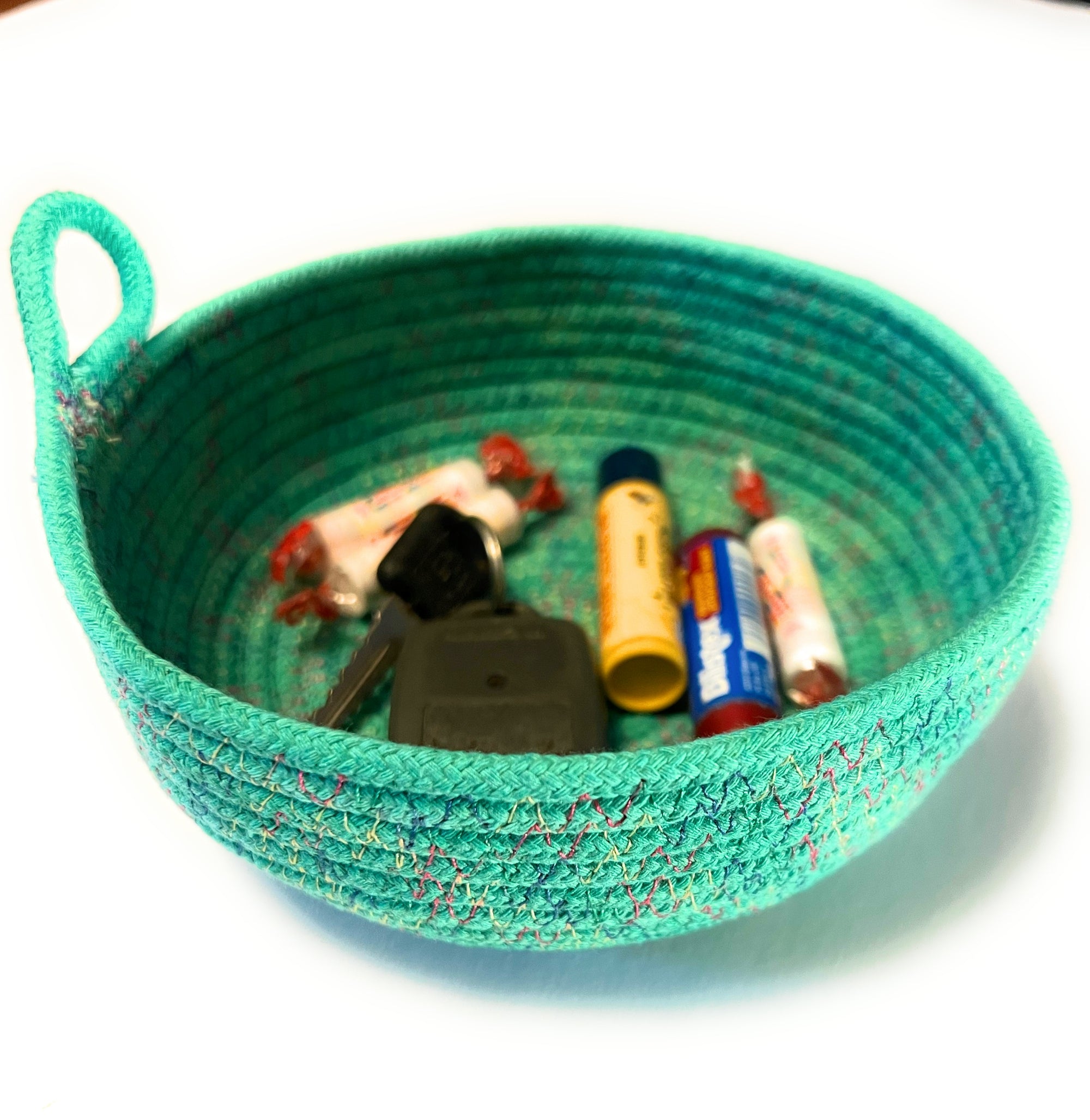 Coiled Rope Bowl Mint Julep Green