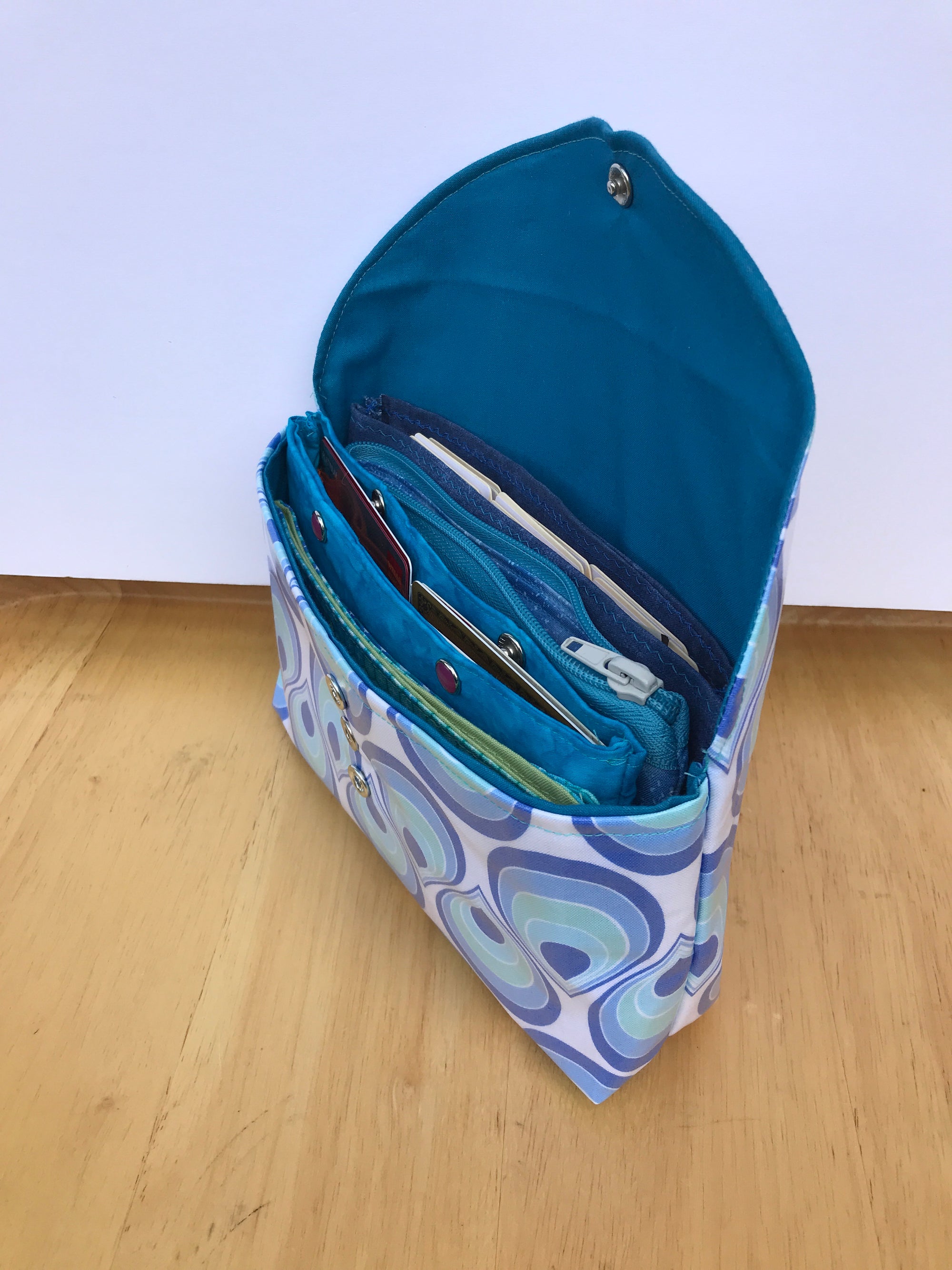 Wallet Budget Organizer System Waterproof Blue Drops