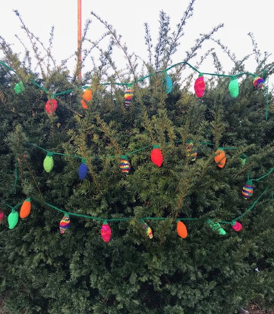 Crochet Holiday Lights Garland